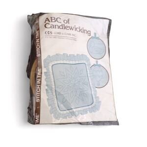 ABC of Candlewicking Learn How Kit Vintage 1983 Hoop Marking Pen Needles Muslin